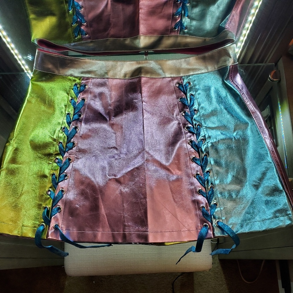 Dolls Kill Foil Skirt